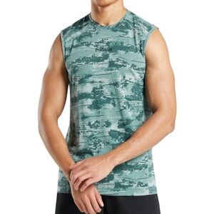 Gymshark Chalk Tank Mens Medium Light Green Performance Mesh Workout Lifting
